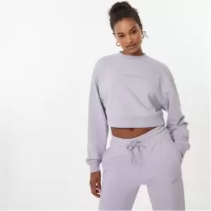 Image of Jack Wills Cropped Jacquard Crew - Purple