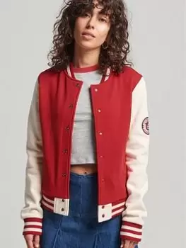 Image of Superdry Vintage Varsity Jersey Bomber - Multi, Size 16, Women