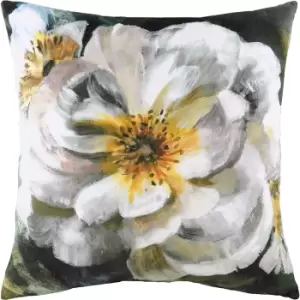 Image of Winter Florals Rose Cushion White / 43 x 43cm / Polyester Filled