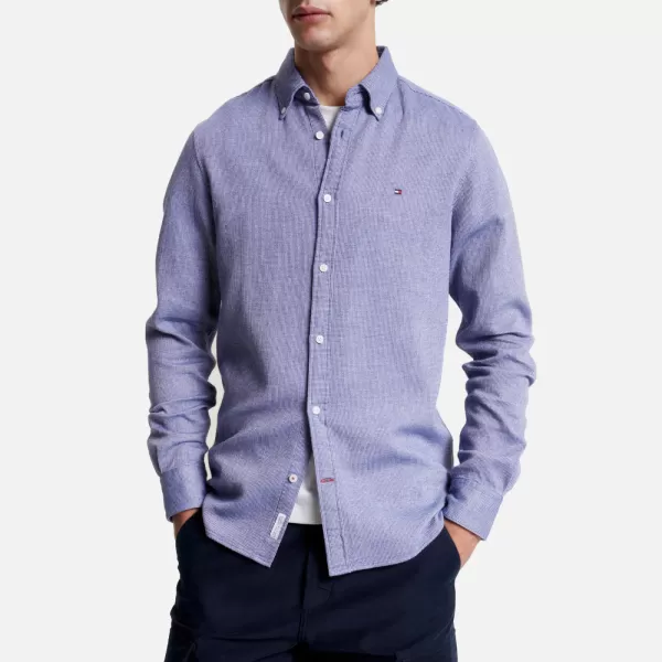 Image of Tommy Hilfiger Brushed Cotton-Dobby Slim-Fit Shirt - XXL
