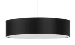Image of Skala Cylindrical Pendant Light Black 50cm E27