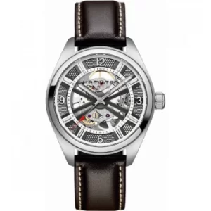 Image of Mens Hamilton Khaki Skeleton Automatic Watch
