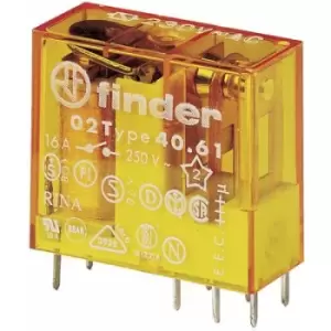 Image of Finder 40.61.8.012.0000 PCB relay 12 V AC 16 A 1 change-over