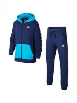 Image of Nike Sportswear Older Boys Core Tracksuit Jogger Set - Navy/Blue