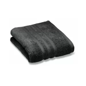 Image of Catherine Lansfield Zero Twist 100% Micro Yarn Cotton Hand Towel, Charcoal