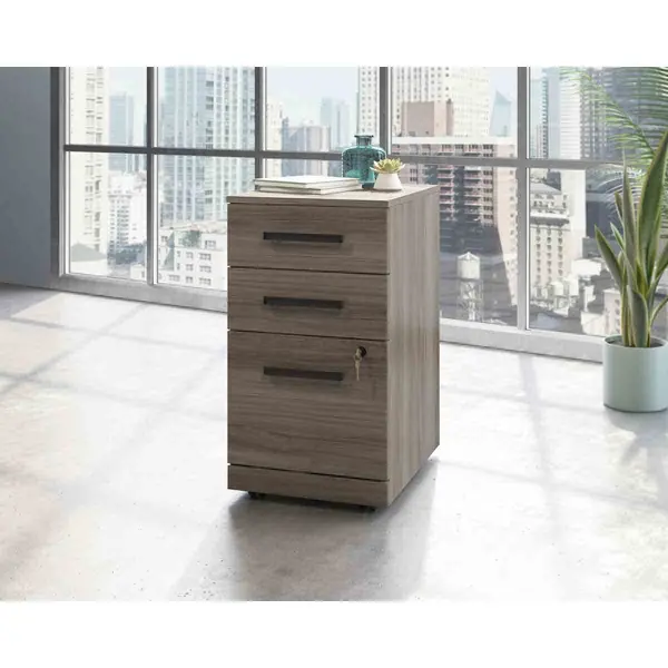 Image of Affiliate 3 Drawer Mobile Pedestal Hudson Elm Finish - 5427873 -