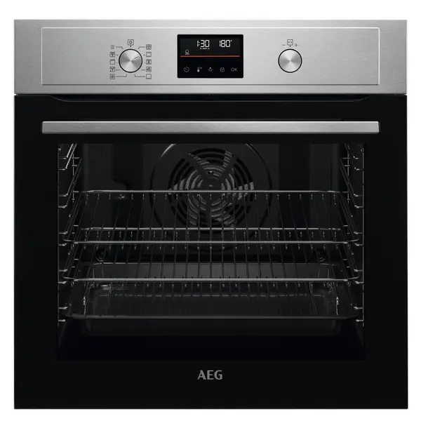 Image of AEG 6000 Series BPX535061M Built In Electric Single Oven and Pyrolytic Cleaning - Stainless Steel - A+ Rated