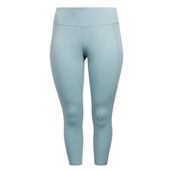 Image of adidas Yoga Studio 7/8 Tights (Plus Size) Womens - Grey