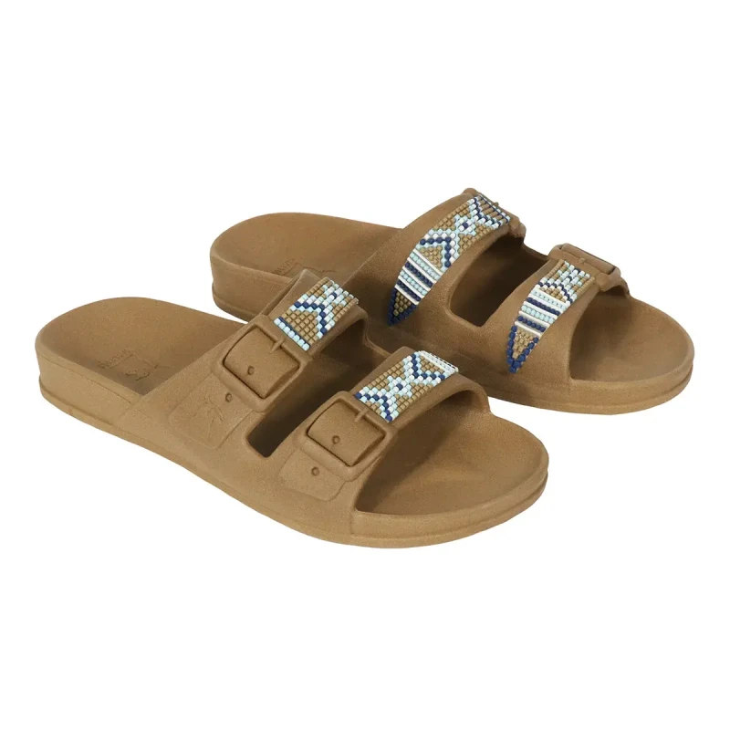 Image of Cacatoes Womens slides Cacatoes Jericoacoara Marron Female 38