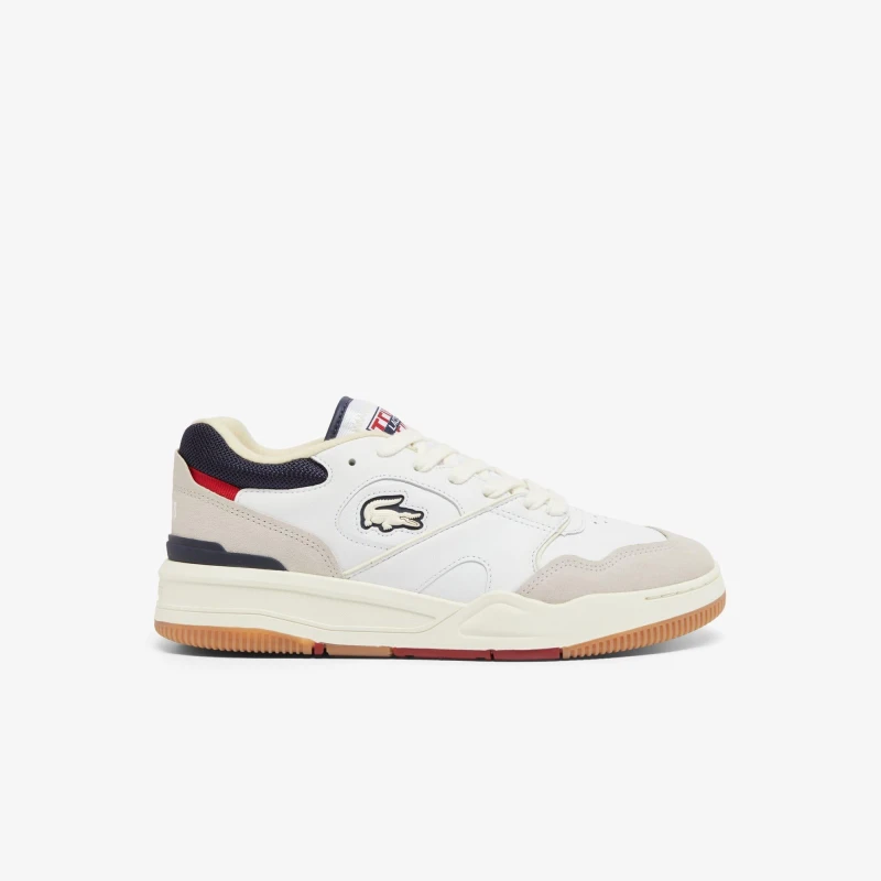 Image of Lacoste Lineshot Leather Trainers Off White male UK 7