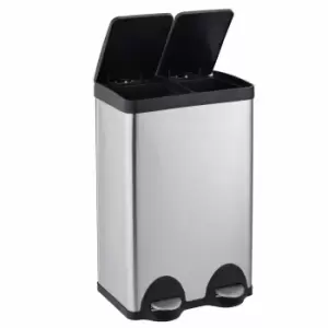 Image of Cooks Professional 40L Dual Recycle Bin Silver