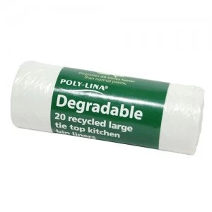 Image of Polylina White Swing Bin Liners Pack of 20