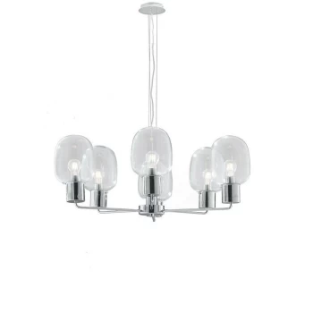 Image of Fan Europe Lighting - Fan Europe FELLINS 6 Light Multi Arm Pendant Ceiling Light Chrome 98x34.6cm