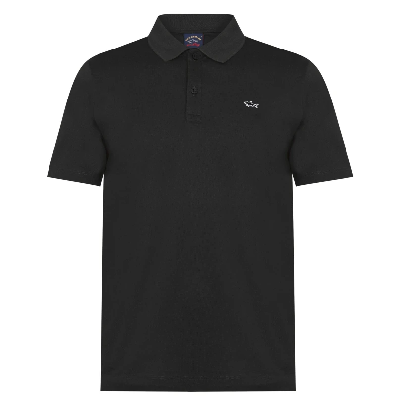 Image of Paul And Shark Logo Polo Shirt Black male M