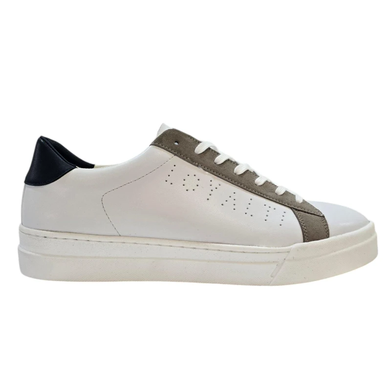 Image of Loyalti Mens Levia Low-Top Trainers White/Grey/Navy male 7 (41)