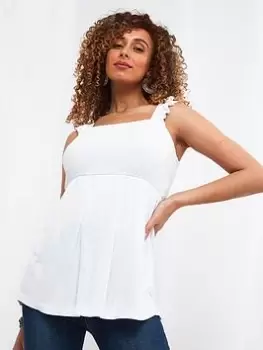 Image of Joe Browns Pretty Shirred Top White, Size 8, Women