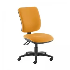Image of Senza high back operator chair with no arms - Solano Yellow