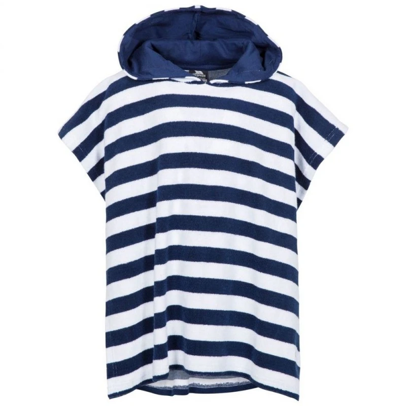Image of Trespass Oarfish Hooded Towelling Robe Navy unisex
