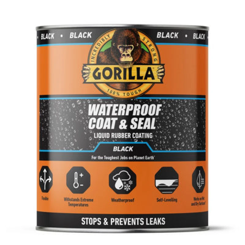 Image of Gorilla Coat & Seal Black Roof Sealant, 470Ml