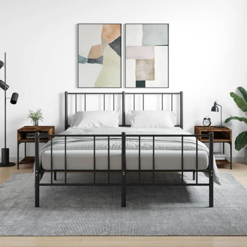 Image of VIDAXL Bedside Tables 2 pcs Smoked Oak 40x41x50cm Engineered Wood Vidaxl 8720845938376