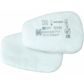 Image of 3M - 5911-P1R Particulate Pre-filters (Pk-2)