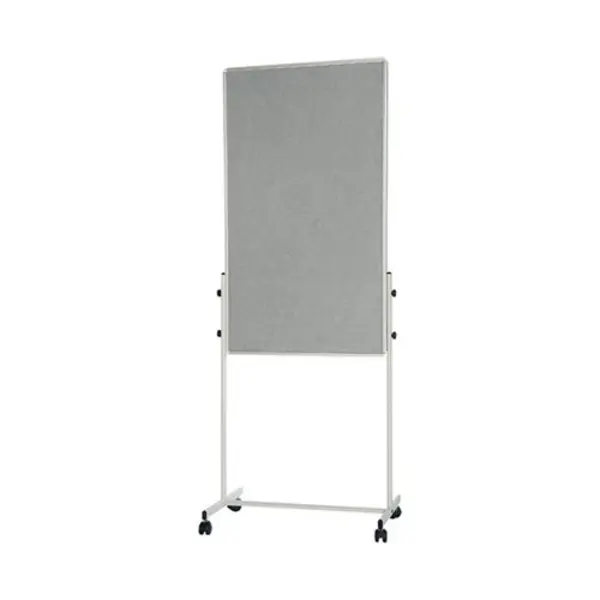 Image of Bi-Office Bi-Office White Portable Duo Board and Flipchart Easel EA4724075 EA4724075