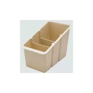 Image of Delfinware Cream Plastic Cutlery Basket