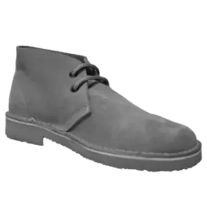 Image of Roamers Mens Real Suede Unlined Desert Boots (8 UK) (Grey)