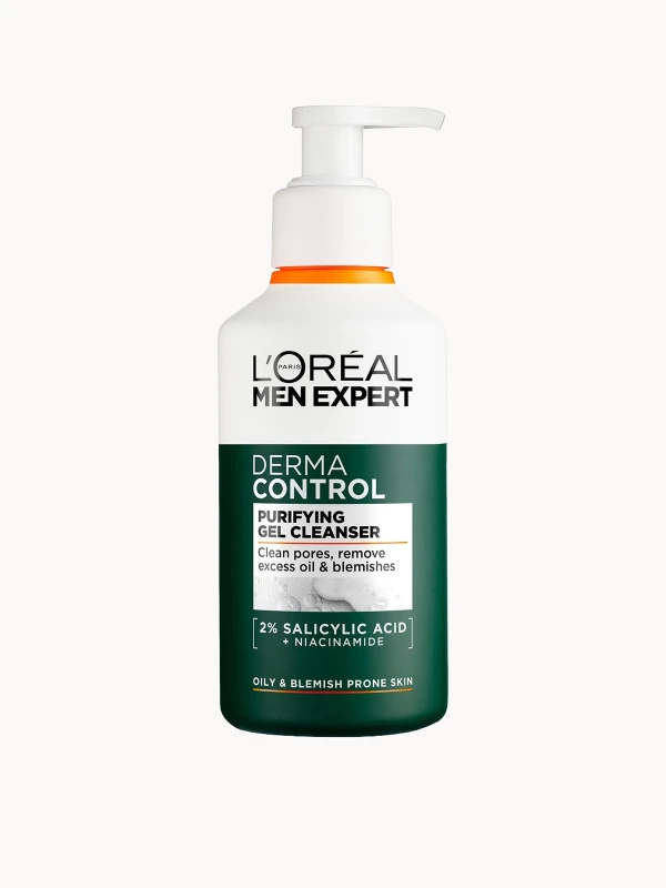 Image of LOreal Men Expert Derma Control Purifying Cleansing Gel with 2% Salicylic acid + Niacinamide 260ml