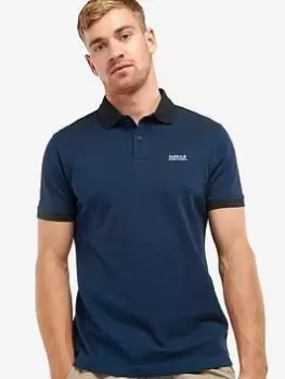 Image of Barbour International Milton Tipped Polo Shirt - Blue Size M, Men