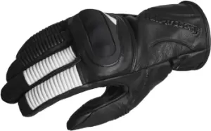 Image of Halvarssons Flaxen Motorcycle Gloves, black-white, Size S, black-white, Size S