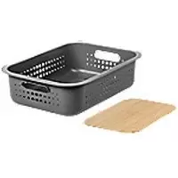 Image of SmartStore Storage Basket Plastic Grey 28 (W) x 37 (D) x 16 (H) cm 3185785331801003