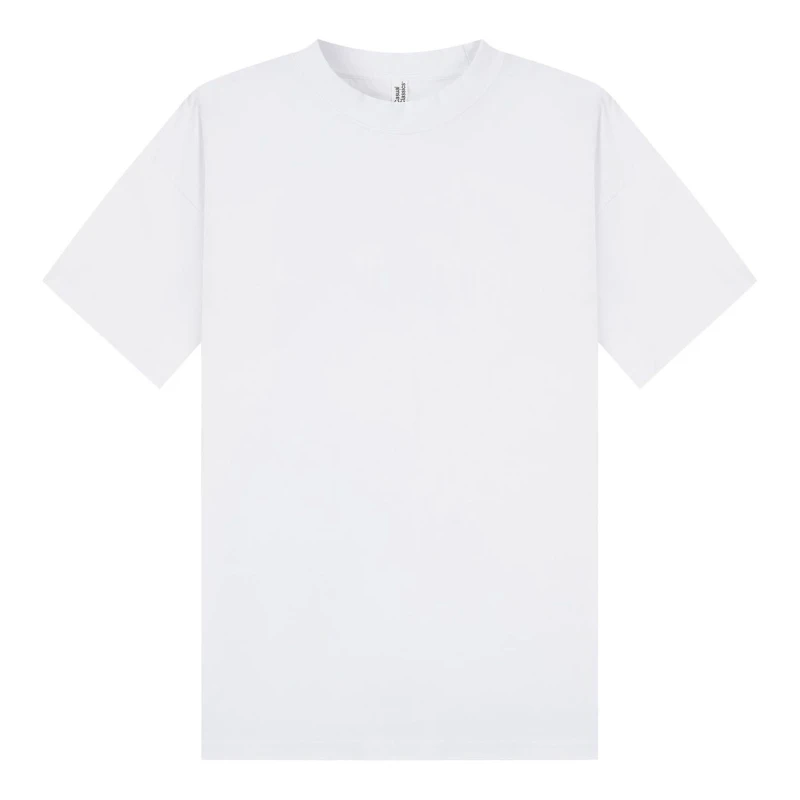 Image of Casual Classics Mens Combed Ringspun Cotton Boxy Oversized T-Shirt in White Size: XS White Male XS