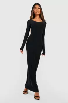 Image of Premium Heavy Weight Slinky Long Sleeve Maxi Dress