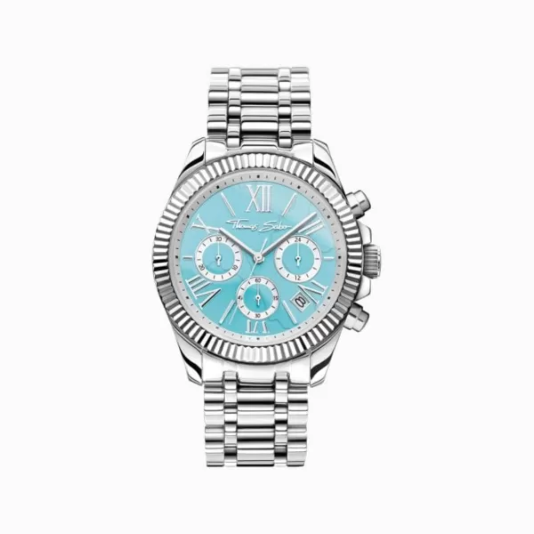 Image of Divine Chrono With Turquoise Dial Watch WA0397-201-201