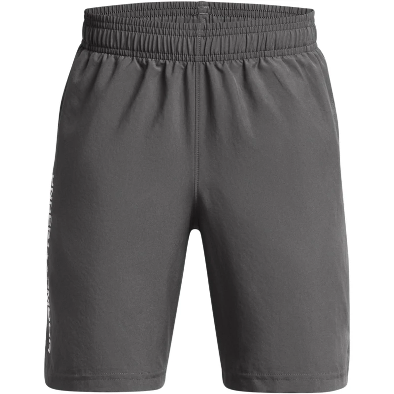 Image of Under Armour Armour UA Tech Woven Wordmark Shorts Boys' - Grey Grey 13 - 14 Years
