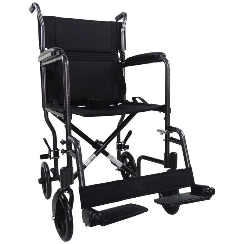 Image of Loops Compact Attendant Propelled Lightweight Aluminium Transit Wheelchair - Hammered Multi