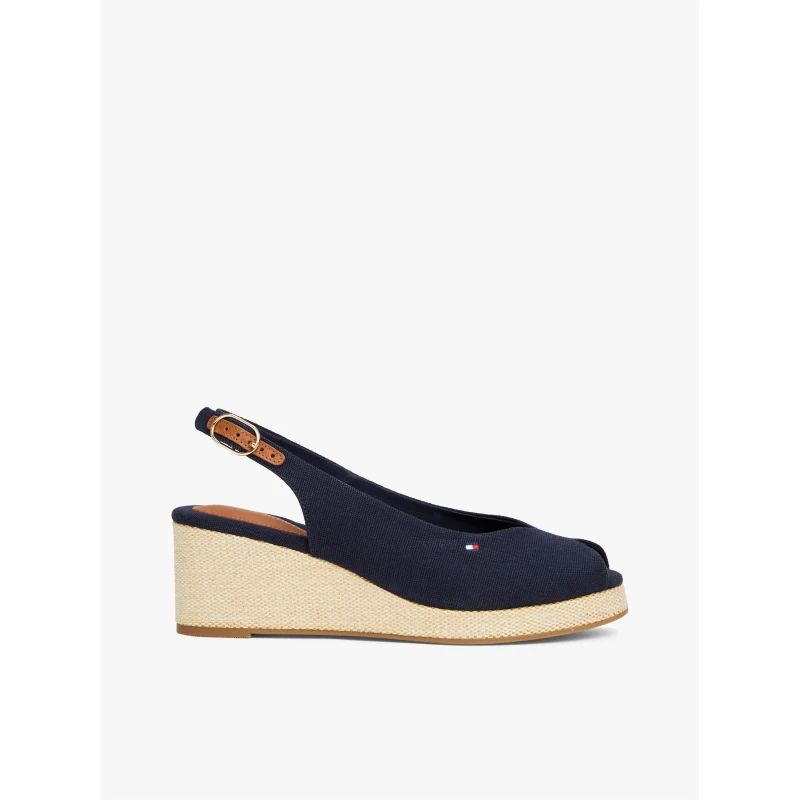 Image of Tommy Hilfiger Flag Slingback Sandals Navy Blue Women 41 (7);40 (6.5);39 (5.5 to 6);38 (5);37 (4)