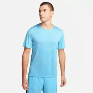 Image of Nike Dri-FIT Rise 365 Mens Short-Sleeve Running Top - Blue