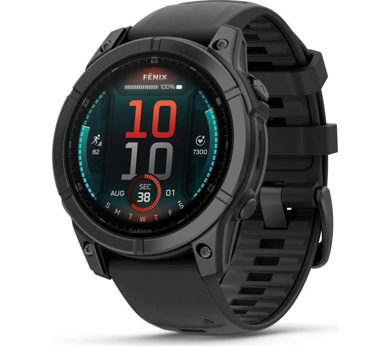 Image of Garmin Garmin Fenix E 47mm Smartwatch - Grey Steel & Black