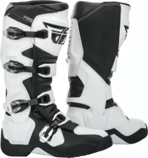 Image of Fly Racing FR5 Motocross Boots, black-white, Size 45, black-white, Size 45
