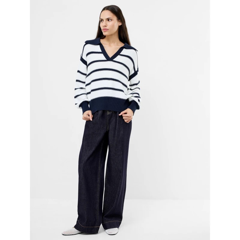 Image of French Connection Womens Lily Soft Knit Crew Neck Jumper White female 12 (M)