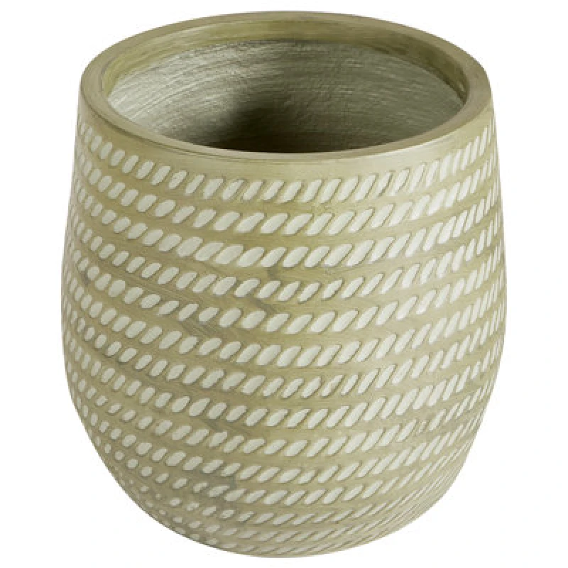 Image of Beliani Plant Pot Livadia 27cm Olive Green