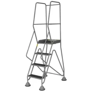 Image of Fort Gamma Easy Glide Mobile Safety Steps with 4 Mesh Treads - 2000 x 760 x 1000mm
