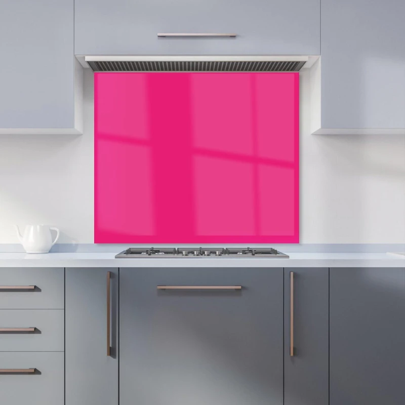 Image of Warren Reed - Designer Vivid Pink Kitchen Splashback Size: 700mm x 650mm Pink Unisex 700mm x 650mm