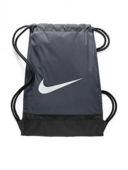 Image of Nike Brasilia Training Gymsack Flint GreyBlack White Men