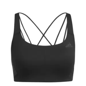 Image of adidas Stud Mid Support Bra Womens - Black