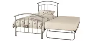 Image of Serene Mercury 3ft Single Silver Metal Guest Bed