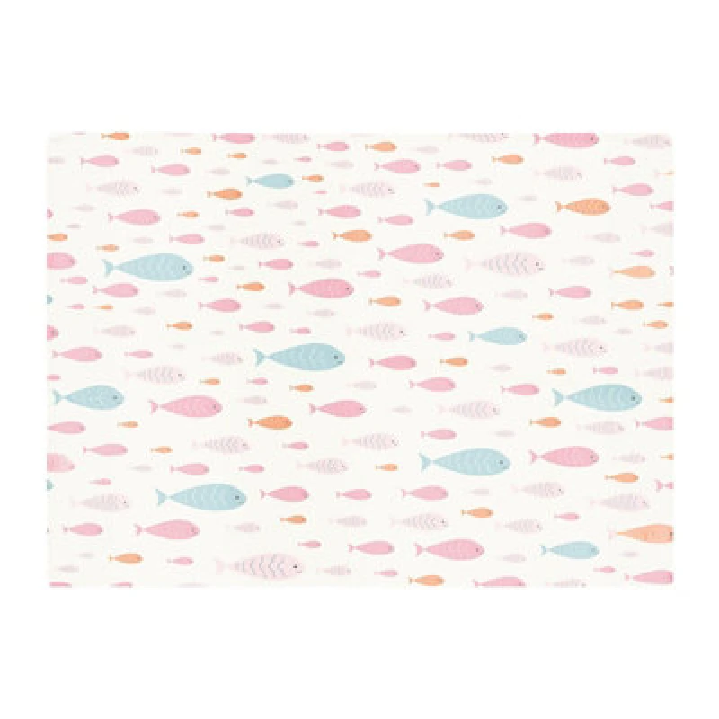 Image of Warren Reed Designer Hand Drawn Swimming Fish Glass Chopping Board