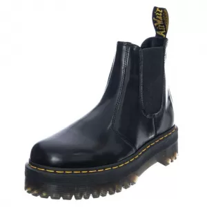 Image of Dr. Martens 2976 Quad Polished Smooth Leather Chelsea Boots - Black - UK 5